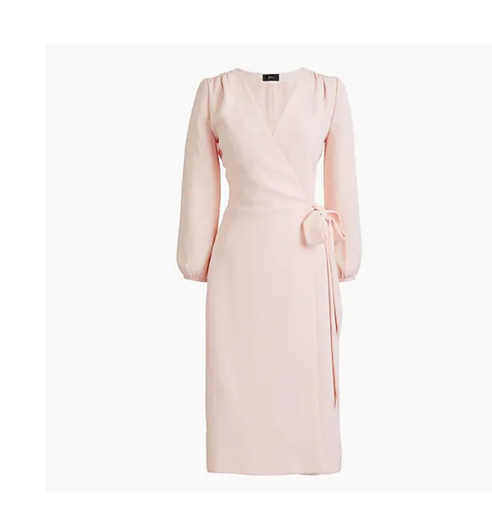 Jcrew 360 Crepe Wrap Dress.